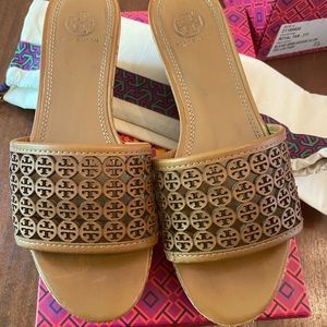 Tory Burch Royal Tan Elaine Wedge